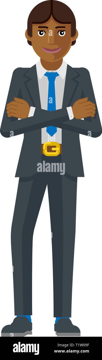 Business Man Holding Hammer Mascot Concept Stock Vector