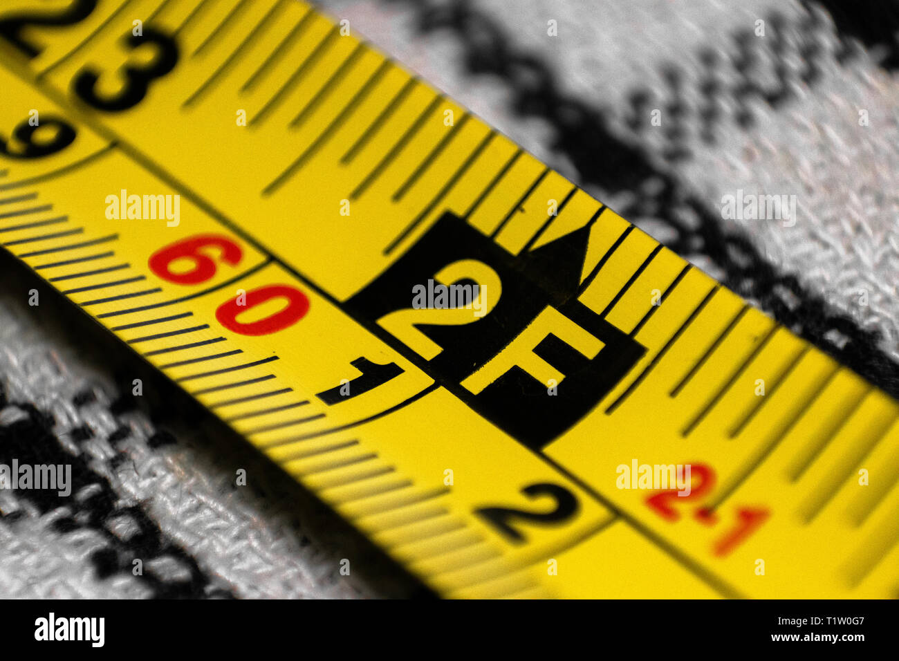 Top View Yellow Soft Measuring Tape Stock Photo 1444813532