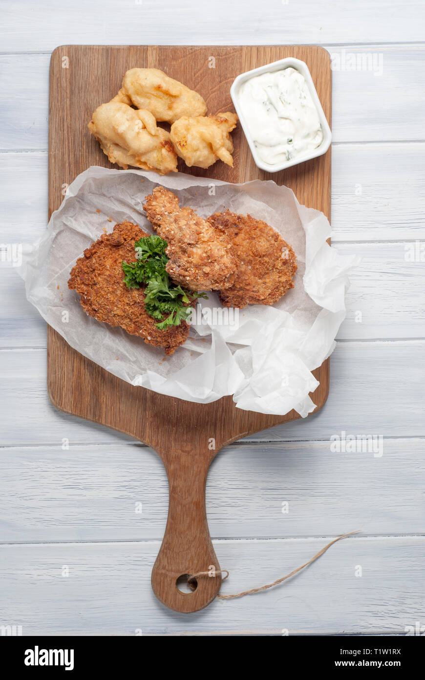 Maryland Chicken recipe Stock Photo - Alamy
