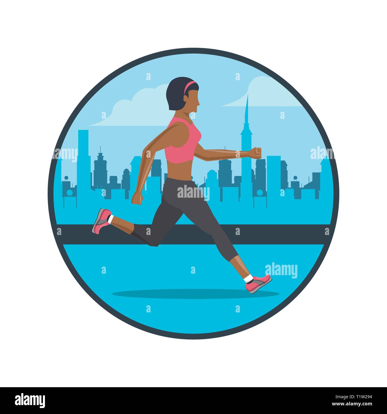 Running round park Stock Vector Images - Alamy