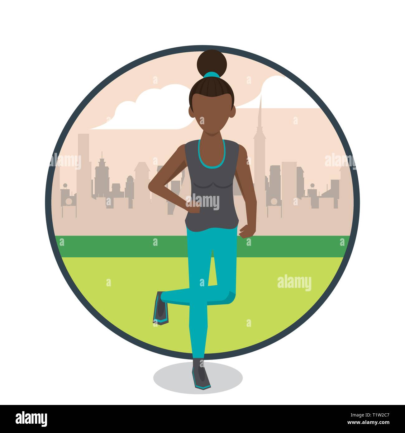 Fitness woman running Stock Vector Image & Art - Alamy
