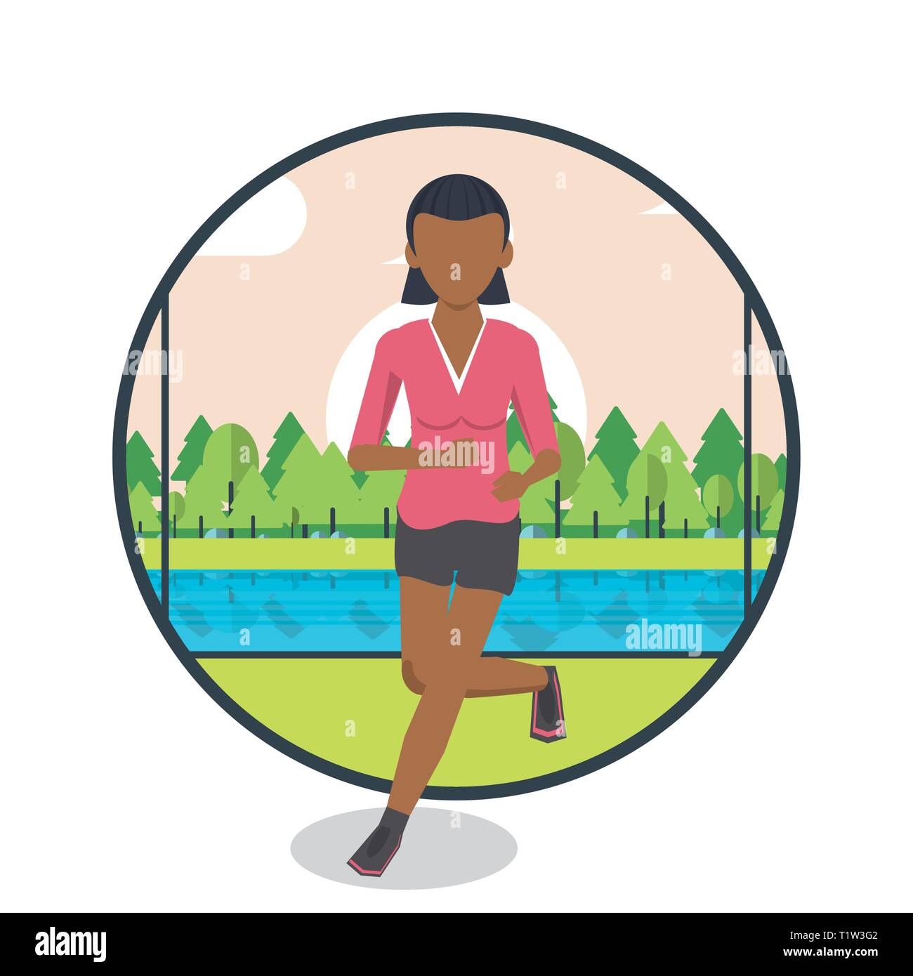 Fitness woman running Stock Vector Image & Art - Alamy