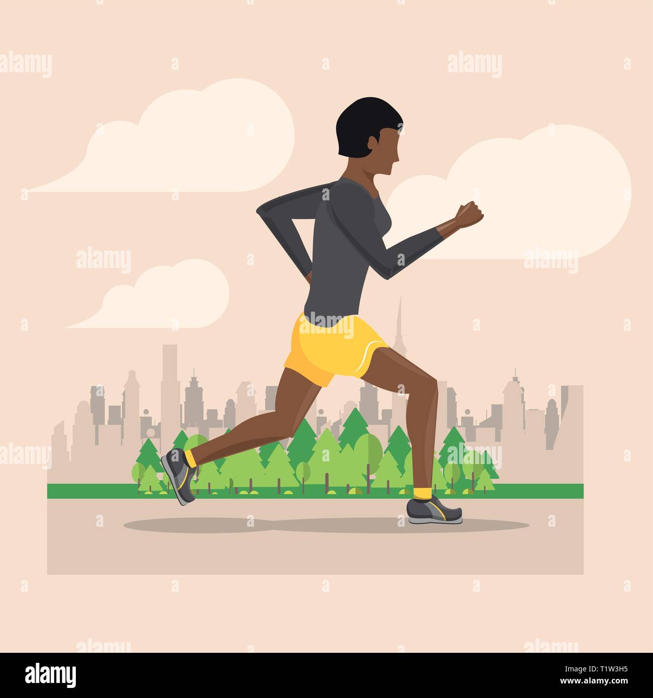 Fitness woman running Stock Vector Image & Art - Alamy