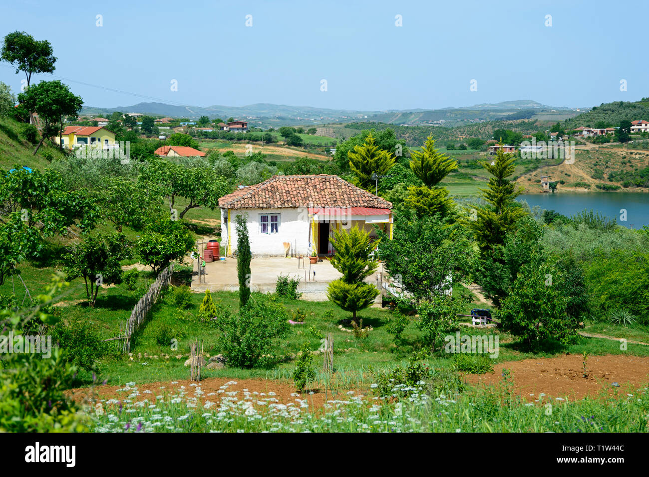 Lake plateau of Dumreja near Seferan, Qark Elbasan, Albania Stock Photo