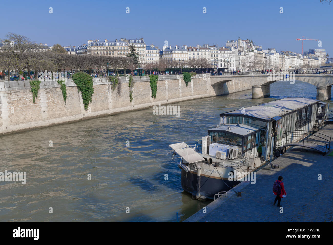 River Seine in Paris Stock Photo