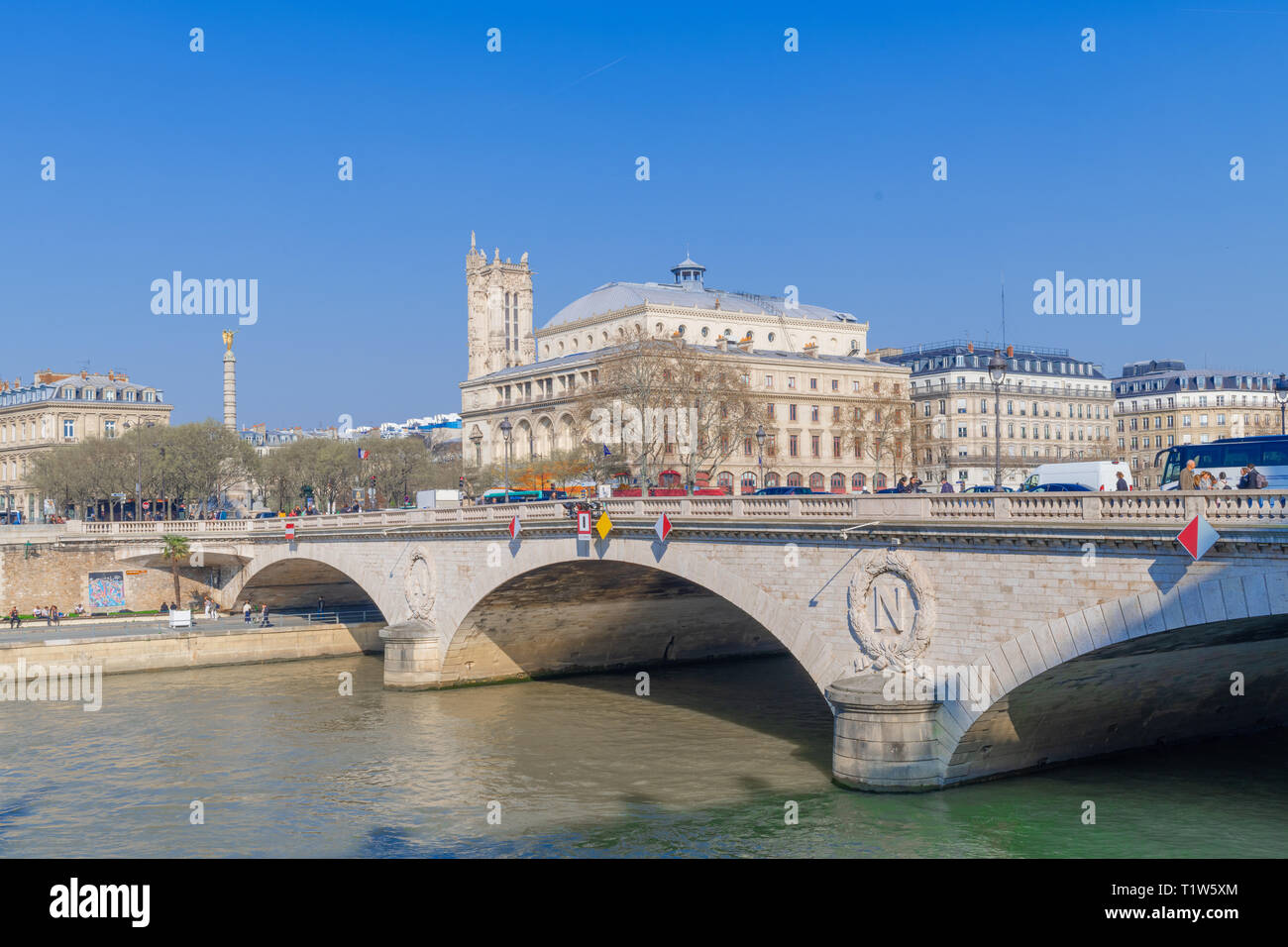 River Seine in Paris Stock Photo