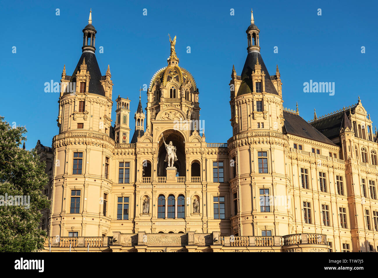 castle, Schwerin, Mecklenburg-Western Pomerania, Germany Stock Photo