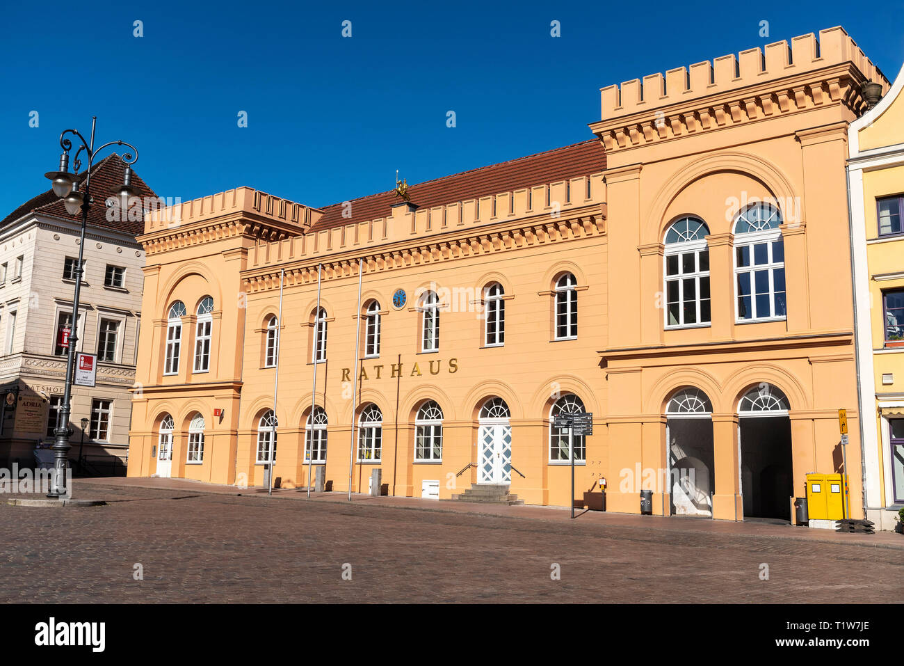 city hall, market square, Schwerin, Mecklenburg-Western Pomerania, Germany Stock Photo