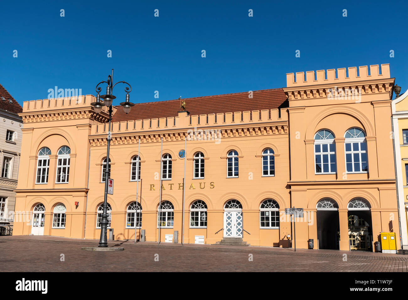city hall, market square, Schwerin, Mecklenburg-Western Pomerania, Germany Stock Photo