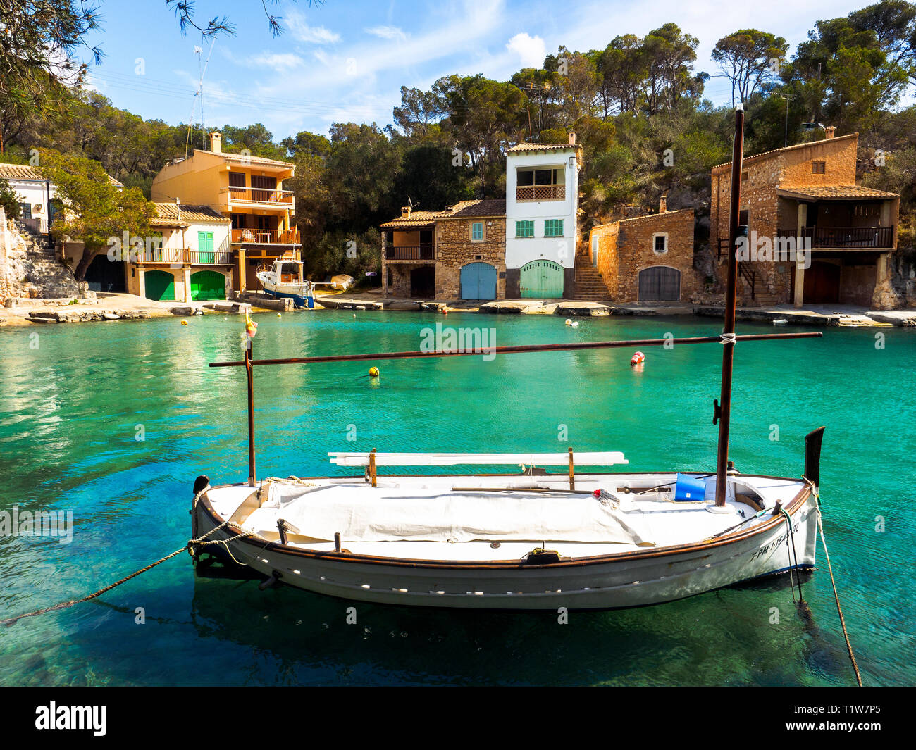 Fishing village of Cala Figuera in Majorca - Balearic Islands, Spain Stock Photo