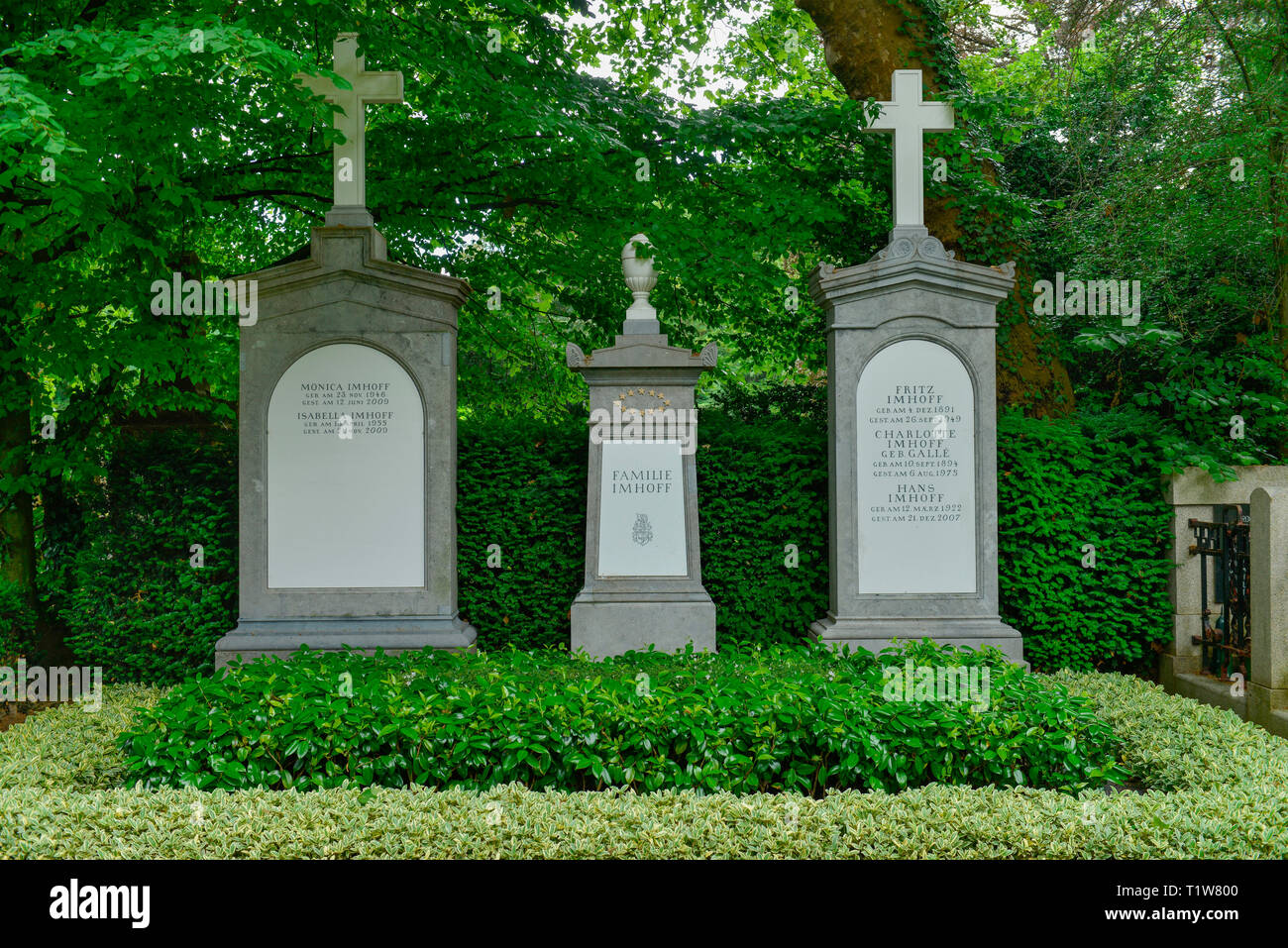 Familiengrab Imhoff, Melaten-Friedhof, Aachener Strasse, Lindenthal, Koeln, Nordrhein-Westfalen, Deutschland Stock Photo