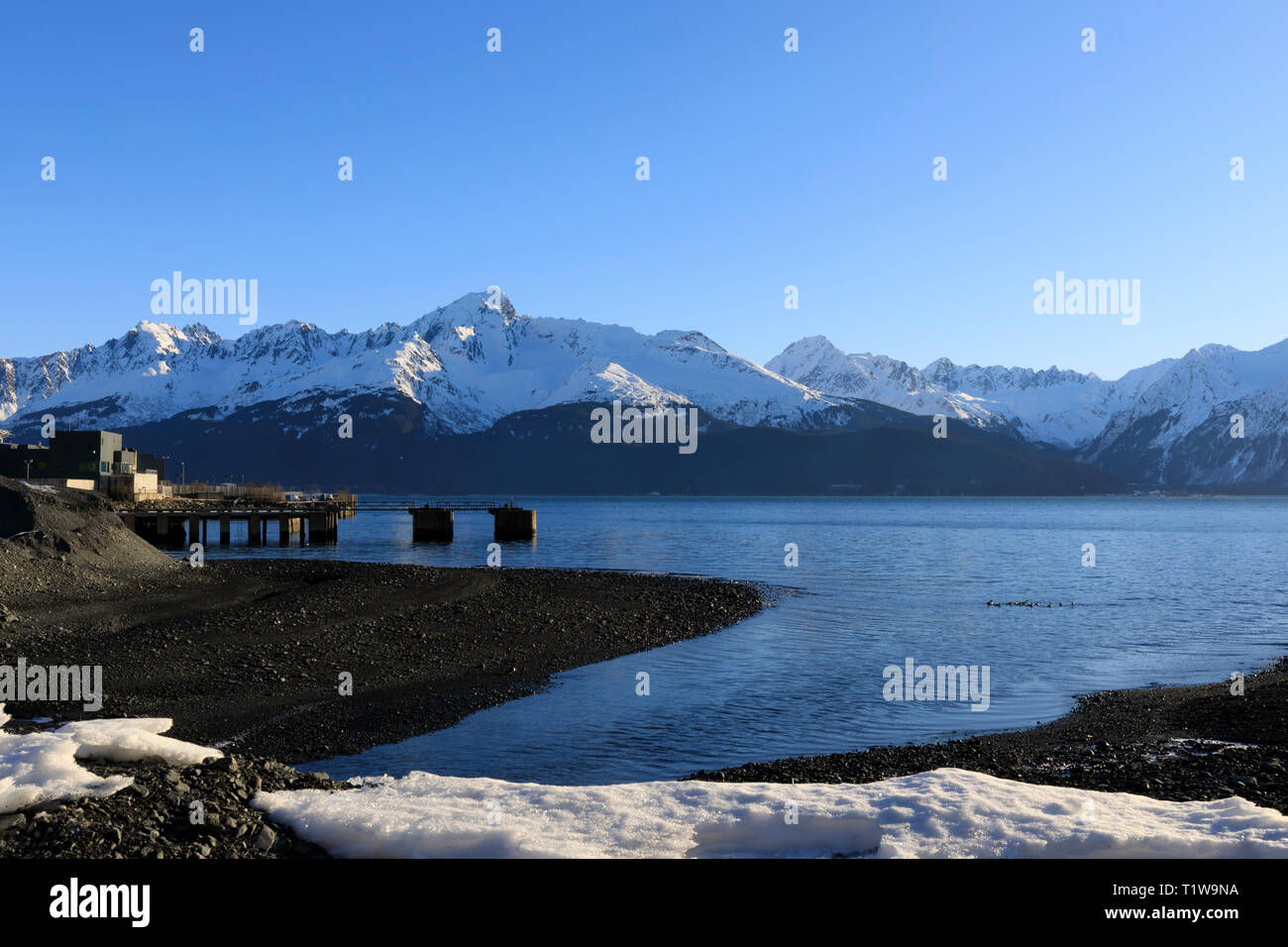 Seward, Alaska, the beach on Lowell Point Road Stock Photo Alamy