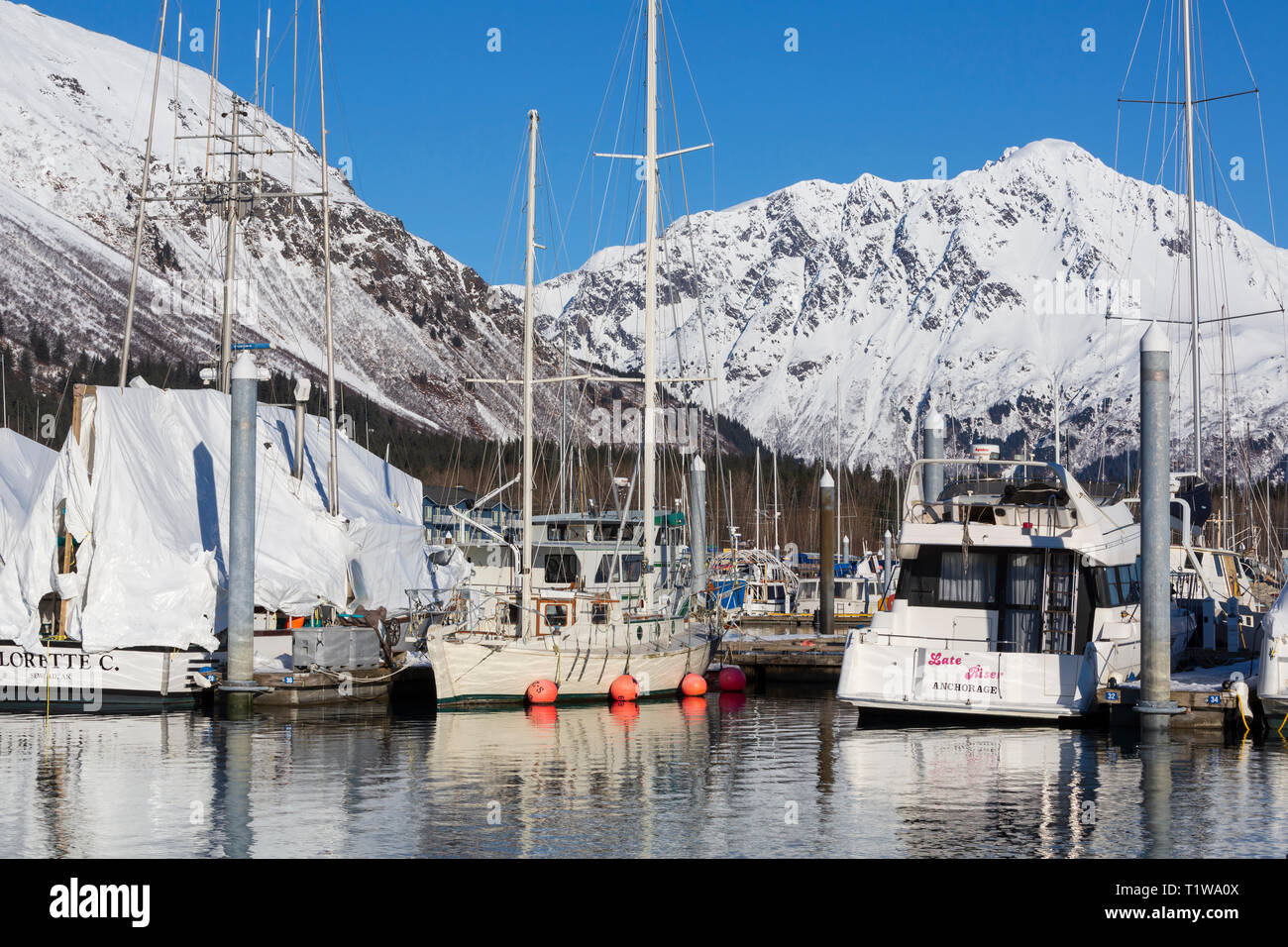 Seward, Alaska. Boats in the marina Stock Photo Alamy