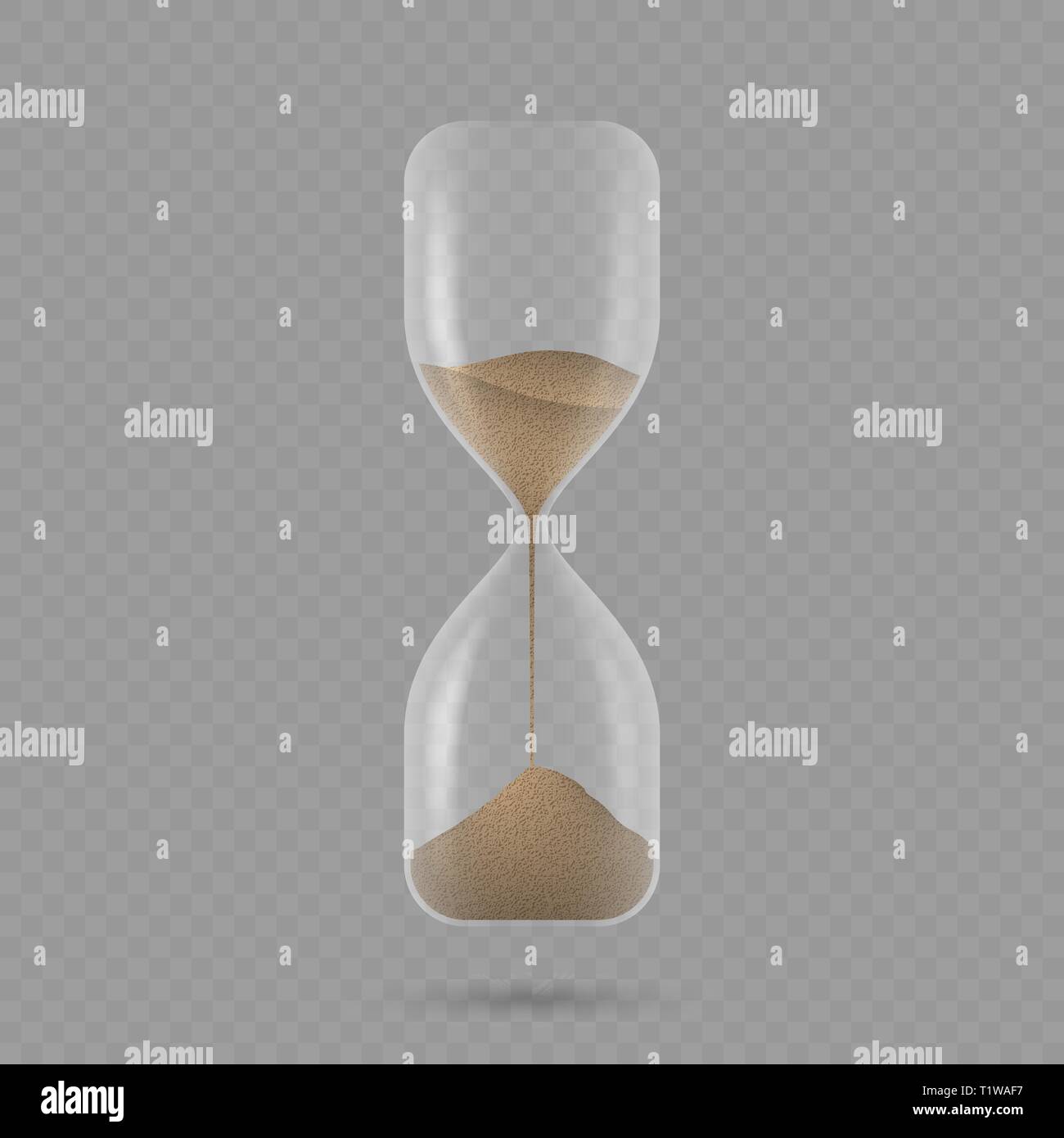 Sand hourglass clock isolated on white background Stock Vector Image ...