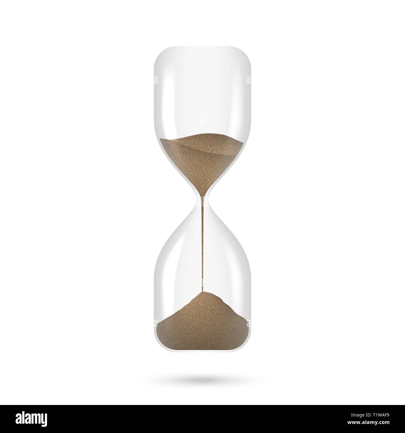 Sand hourglass clock isolated on white background Stock Vector Image ...