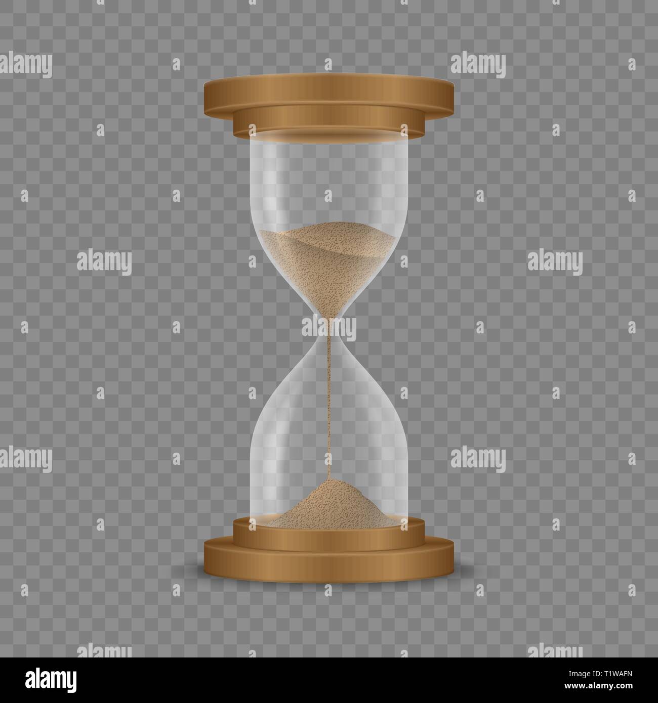 Sand hourglass clock . Vector illustration Stock Vector Image & Art - Alamy