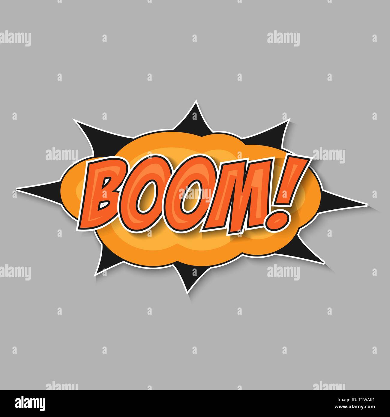 Pop art bomb boom with bubble speech Stock Vector Image & Art - Alamy