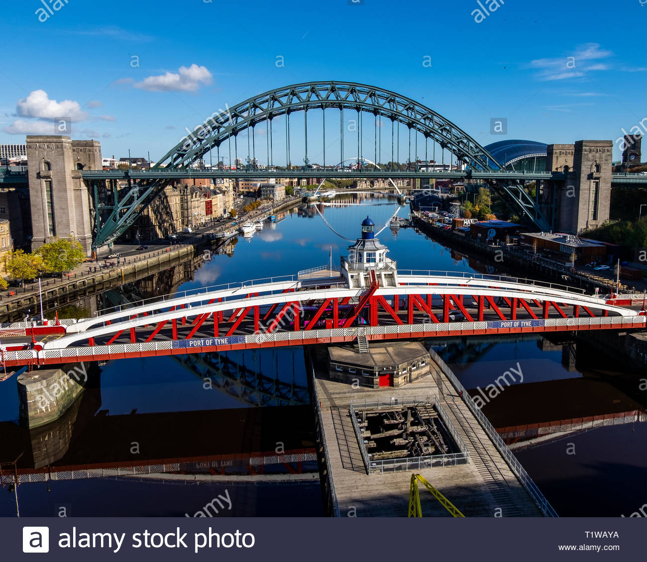 Newcastle England 18 10 18 The Swing Bridge And Tyne