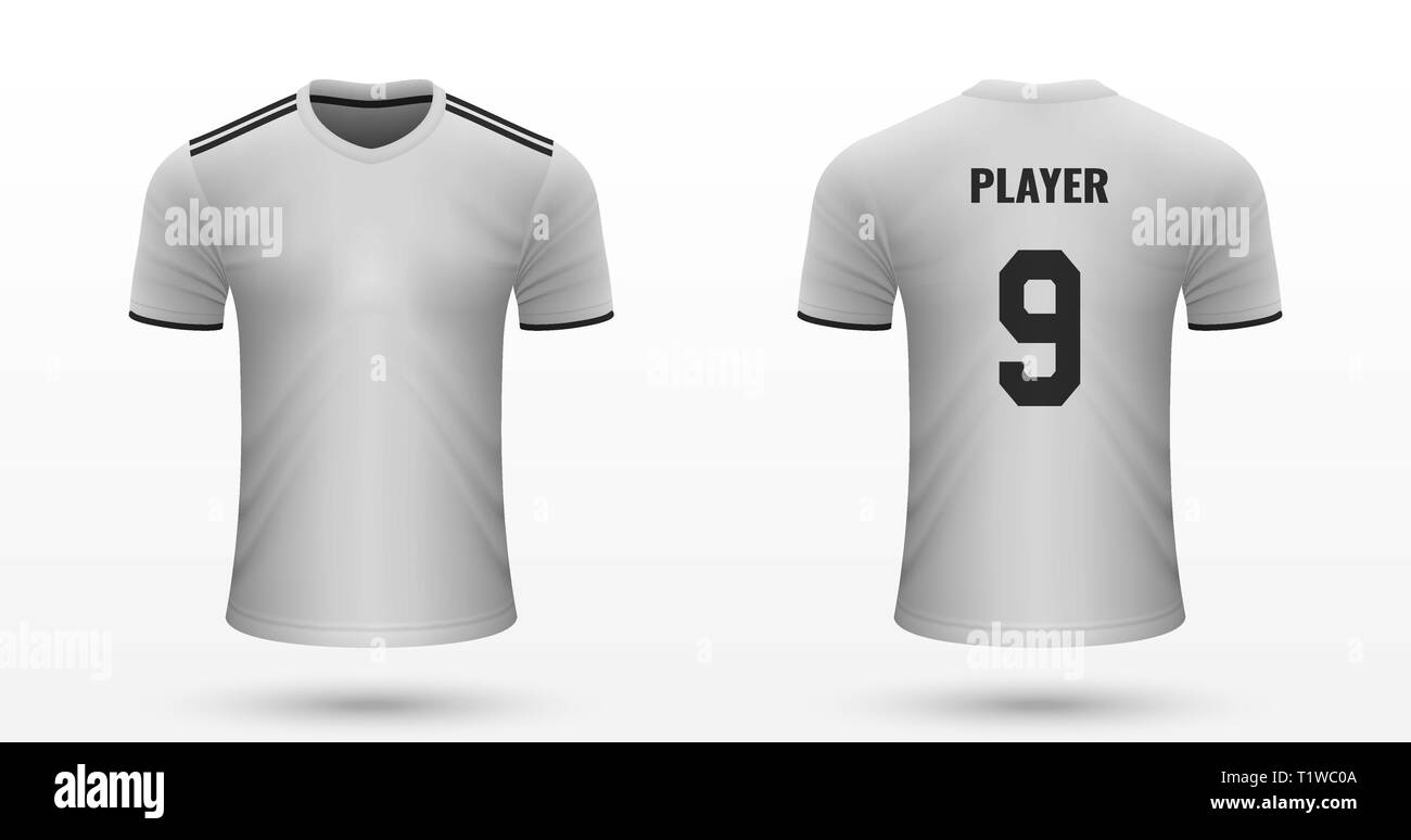 Realistic soccer shirt Real Madrid, jersey template for football kit ...