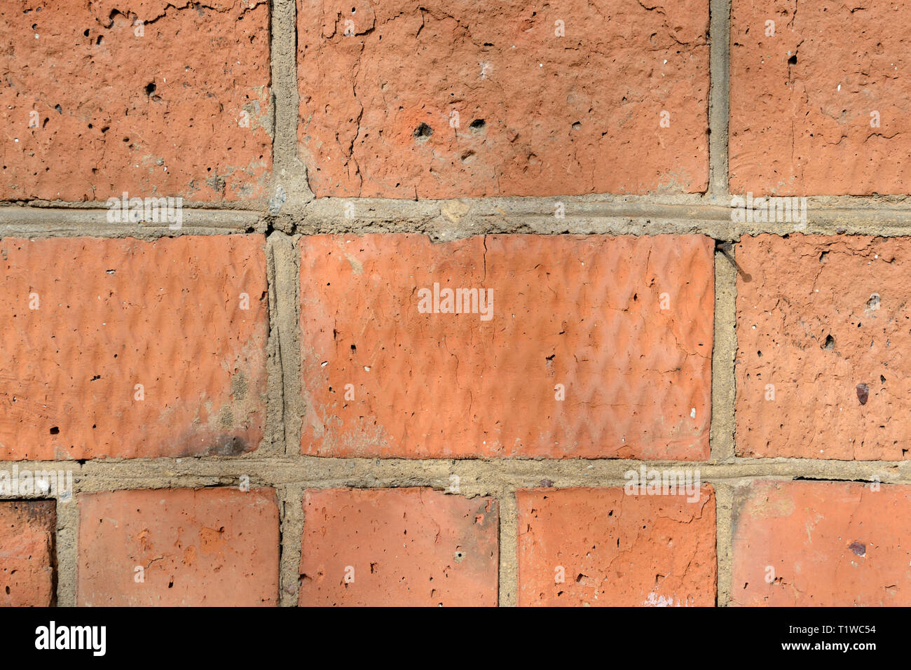 Old red brick wall background and texture close up Stock Photo - Alamy