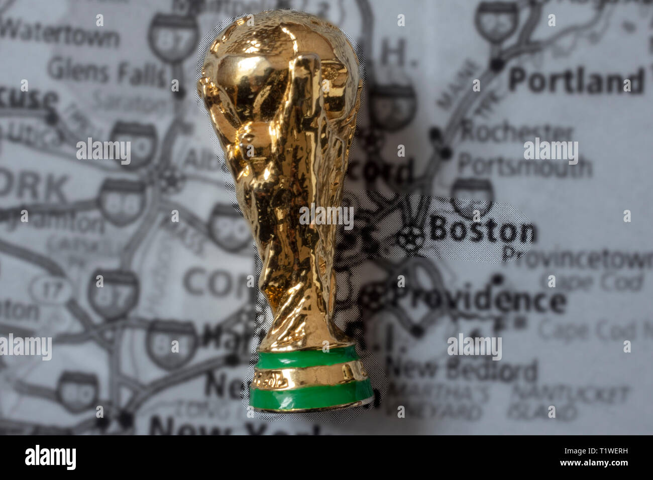 March 4, 2019, Boston, USA. Boston is one of the host cities of FIFA World Cup 2026 which will be held in the USA, Canada and Mexico. Stock Photo