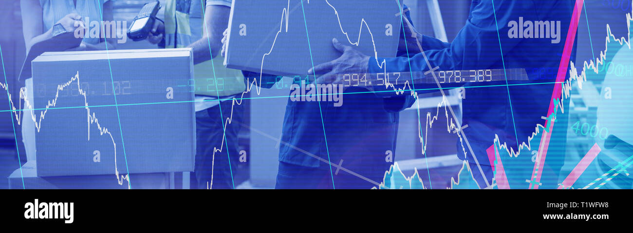 Composite image of stocks and shares Stock Photo