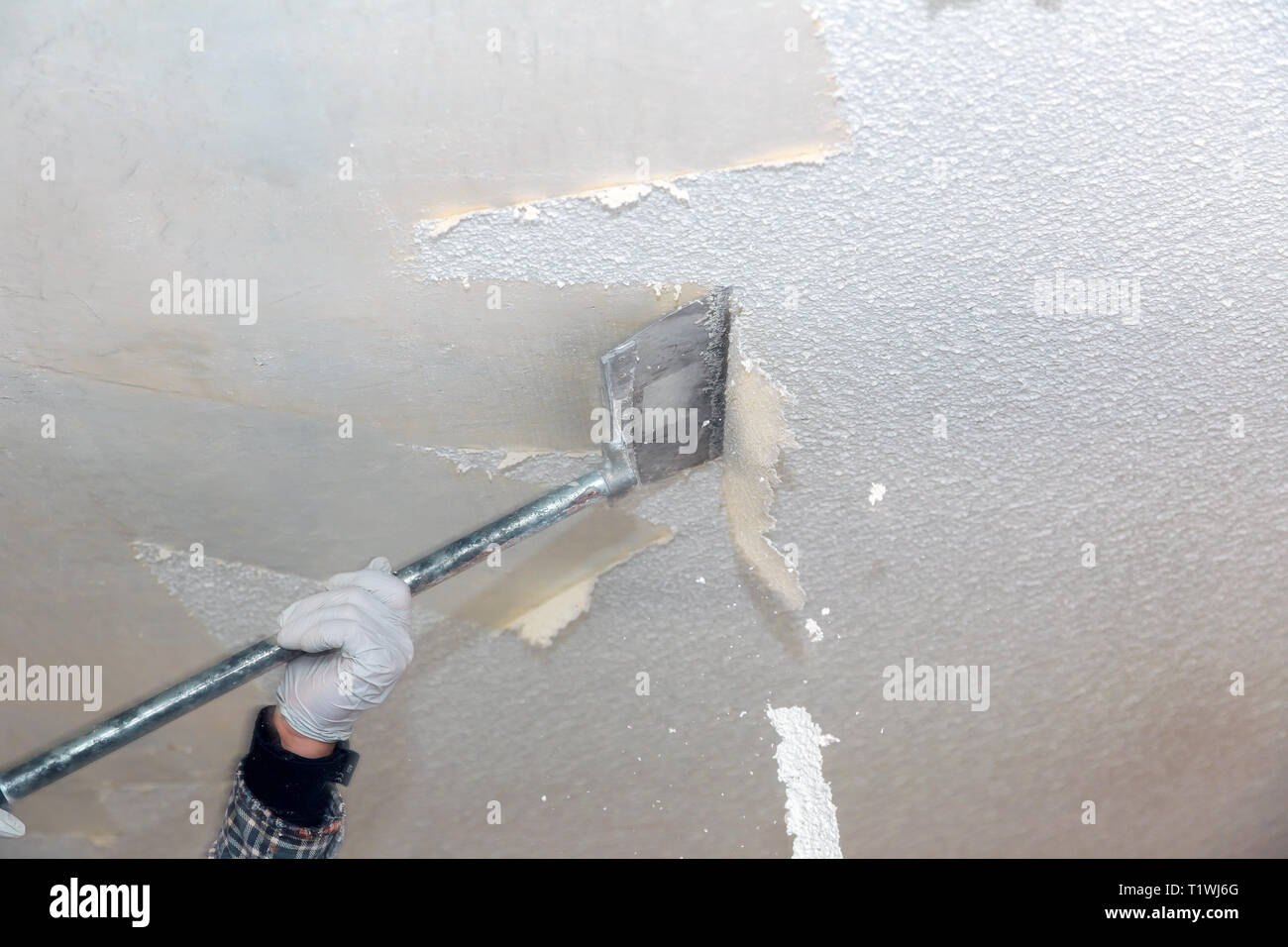 Take Off In The Popcorn Ceiling Home Wall Texture Removal Ceiling