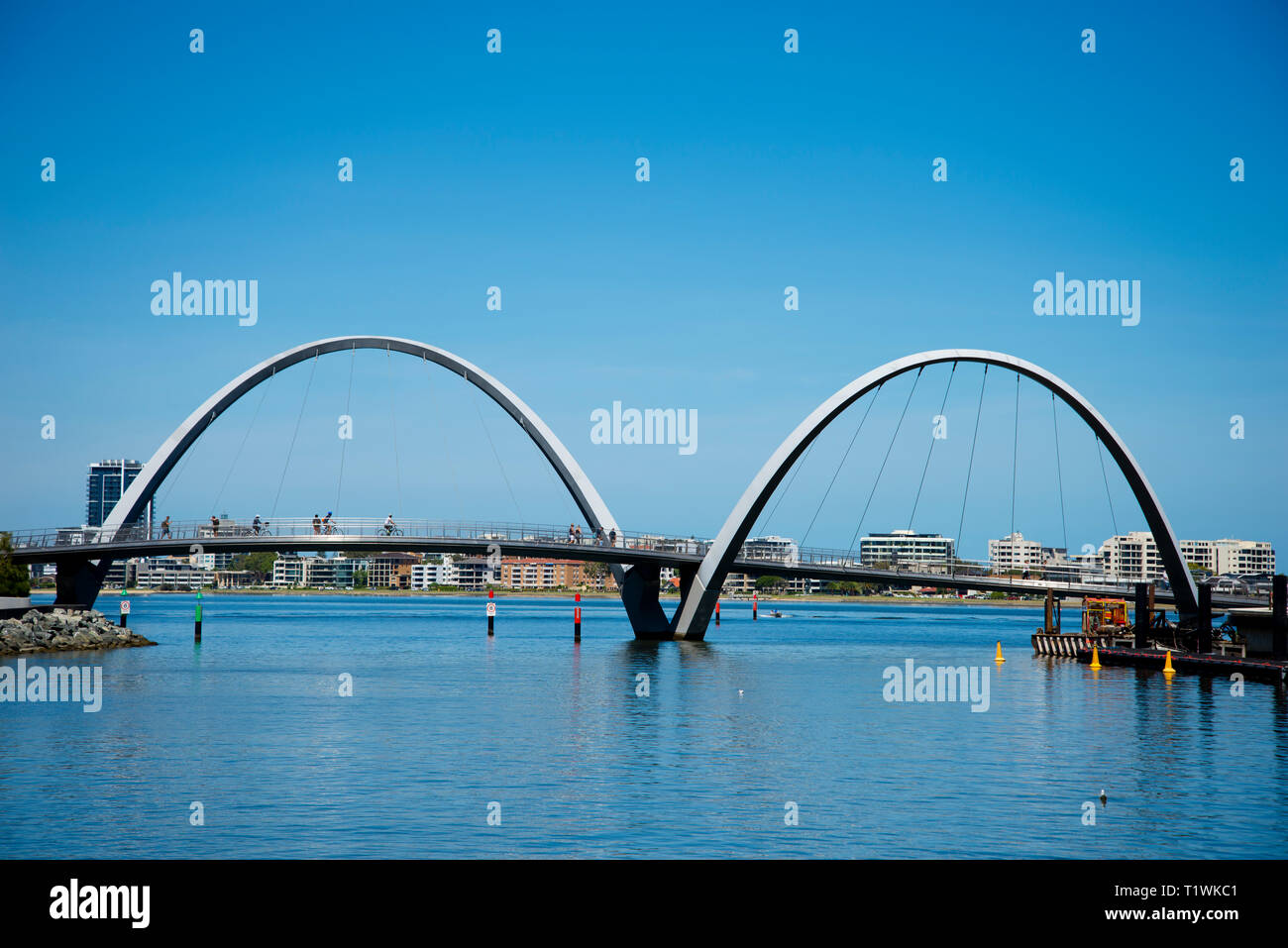 Elizabeth Quay Bridge Perth Australia Stock Photo Alamy