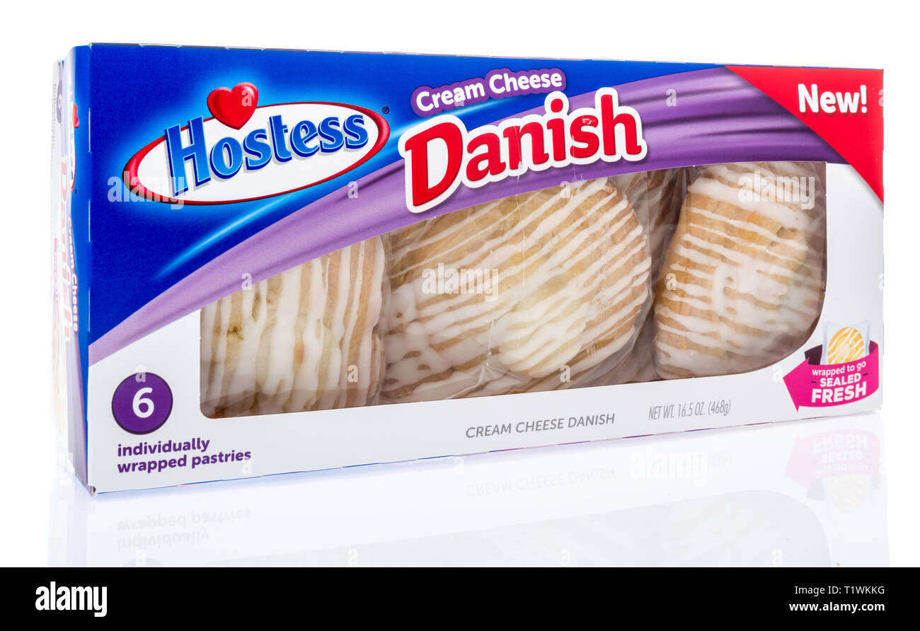 Winneconne, WI 24 March 2019 A package of Hostess cream cheese