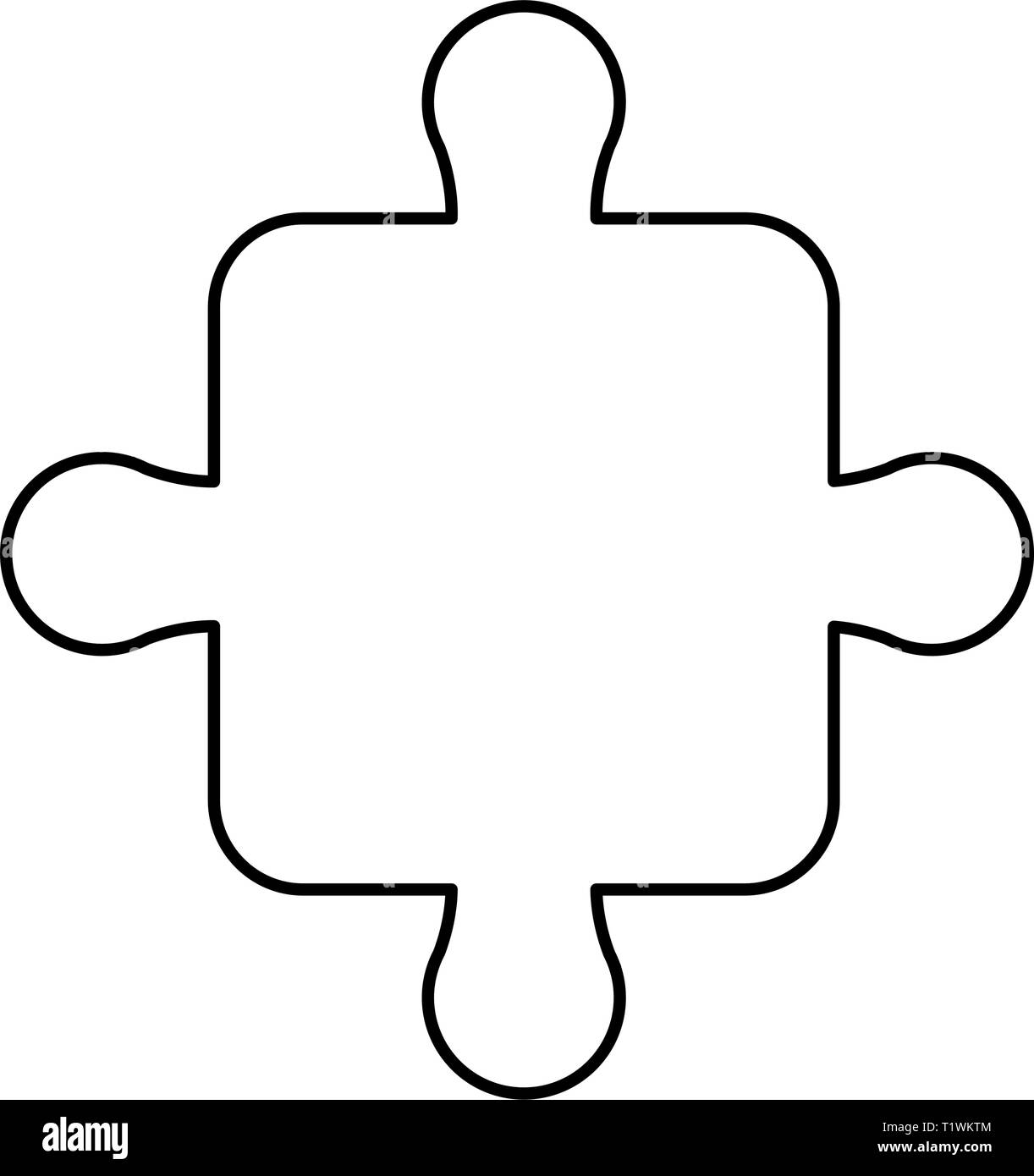 jigsaw puzzle piece on white background vector illustration Stock ...