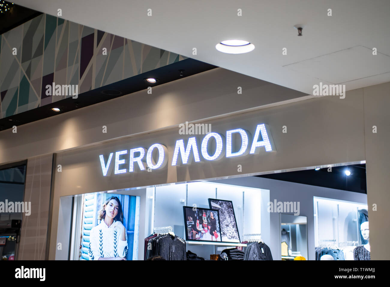 Koblenz Germany 15.12.2018 - Vero Moda store logo in Luxury shopping center  in the heart of the city Stock Photo - Alamy