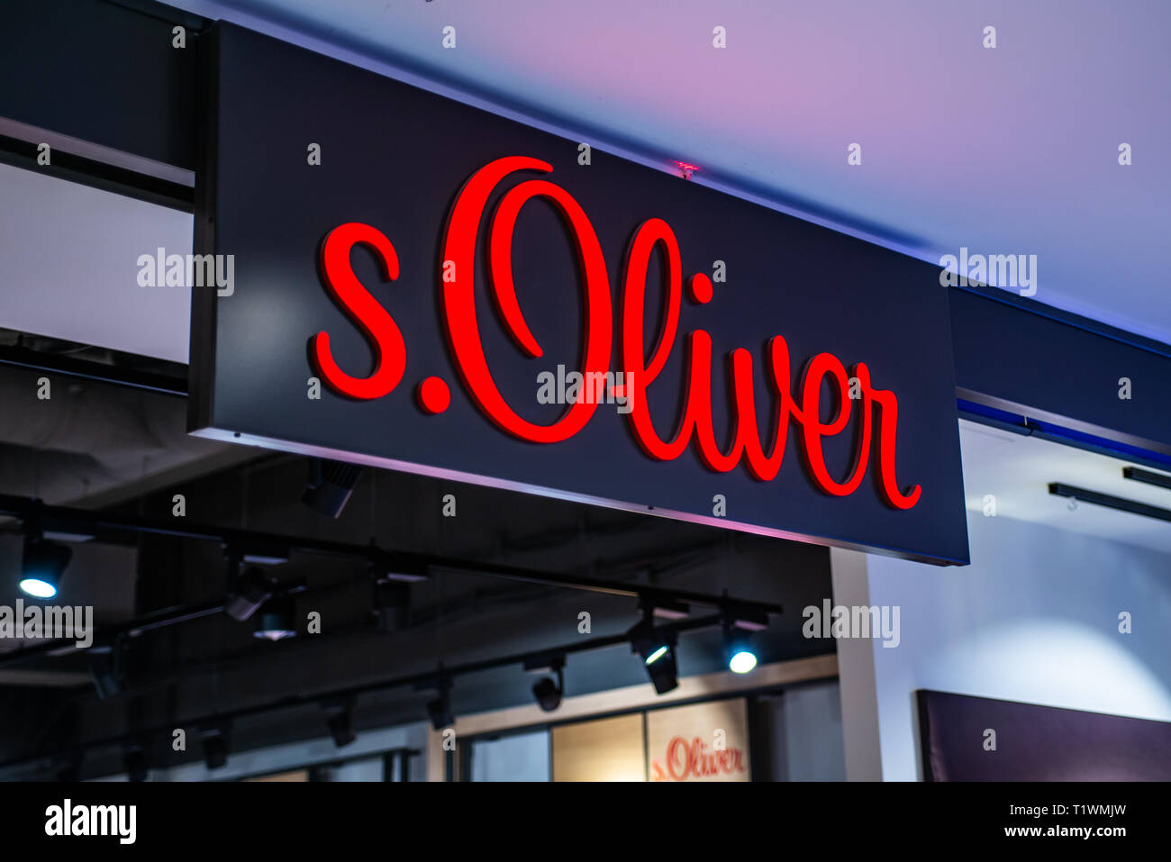 Koblenz Germany 15.12.2018 - S.Oliver store logo in Luxury shopping center in the heart of the city Stock Photo
