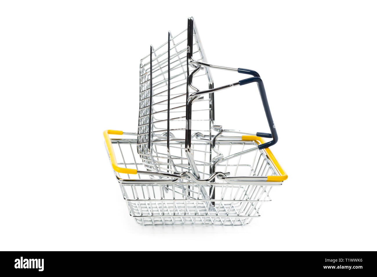 Shopping basket isolated on white background Stock Photo - Alamy