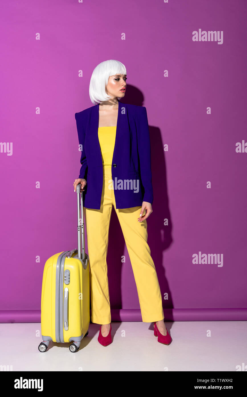 away luggage purple