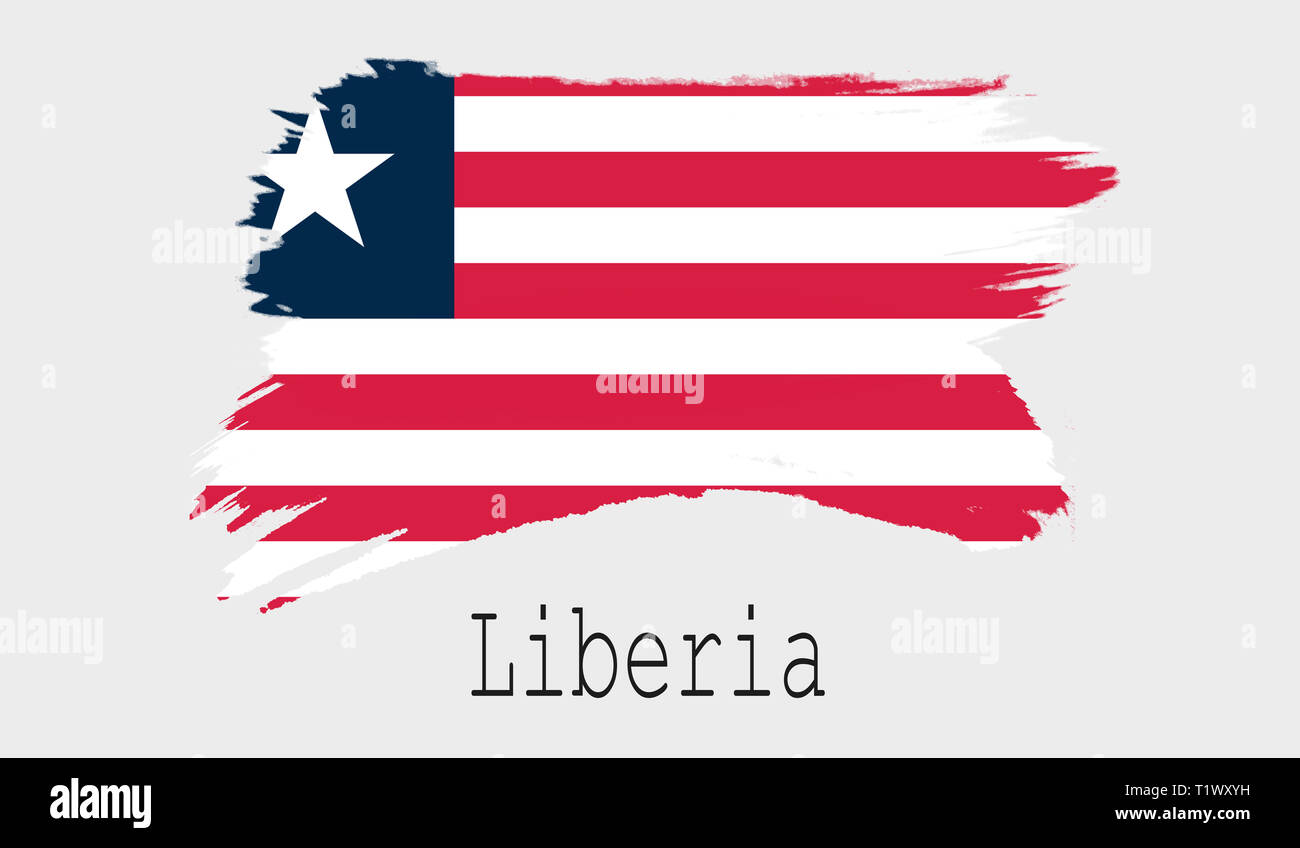Liberia flag on white background, 3d rendering Stock Photo - Alamy
