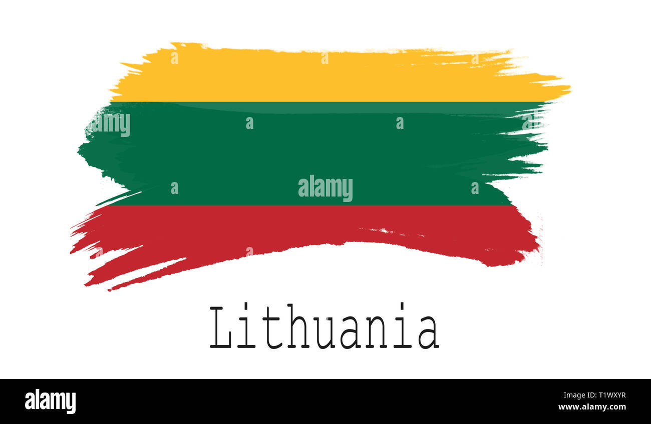 Lithuania flag on white background, 3d rendering Stock Photo - Alamy