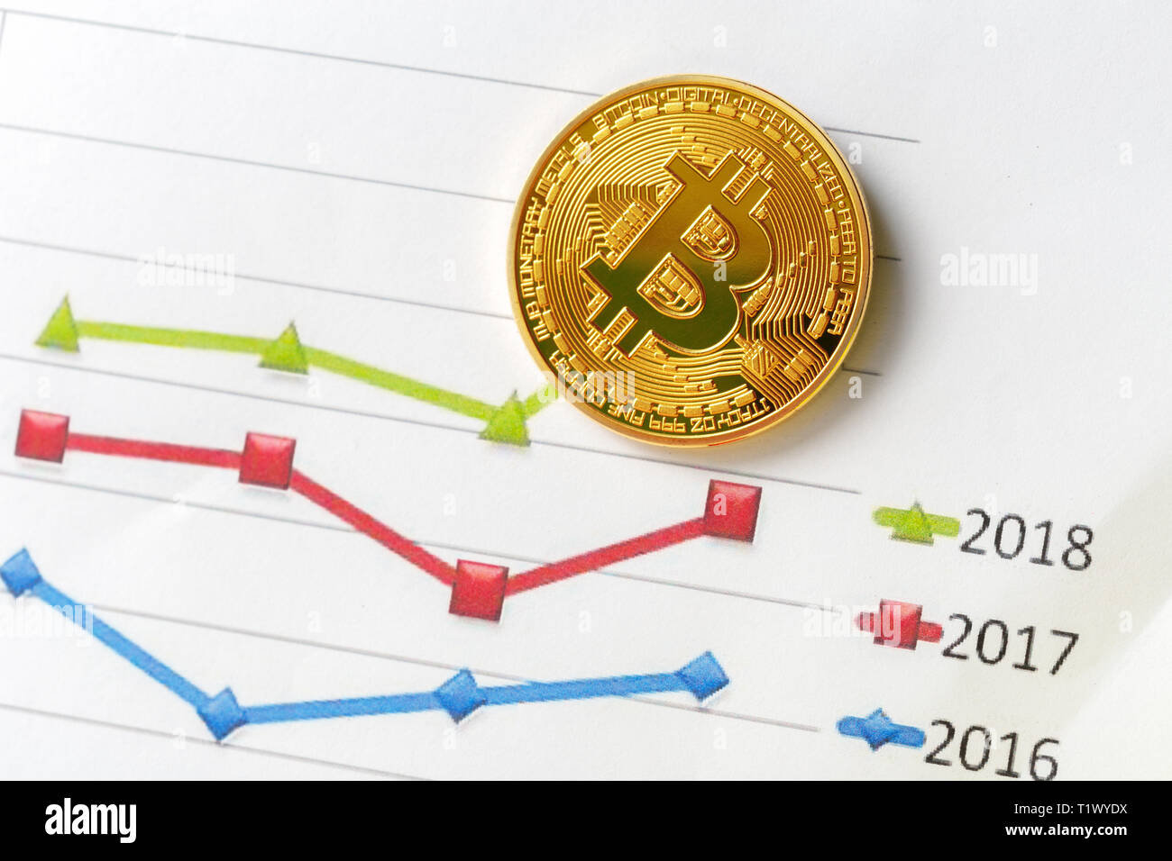 bitcoin crypto currency diagram Stock Photo - Alamy