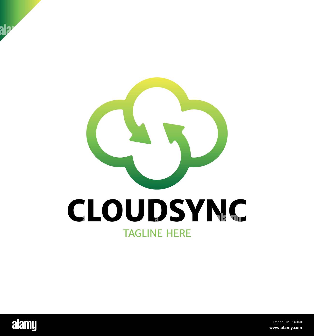 Infinity cloud logotype design vector. Cloud letter s icon template Stock Vector