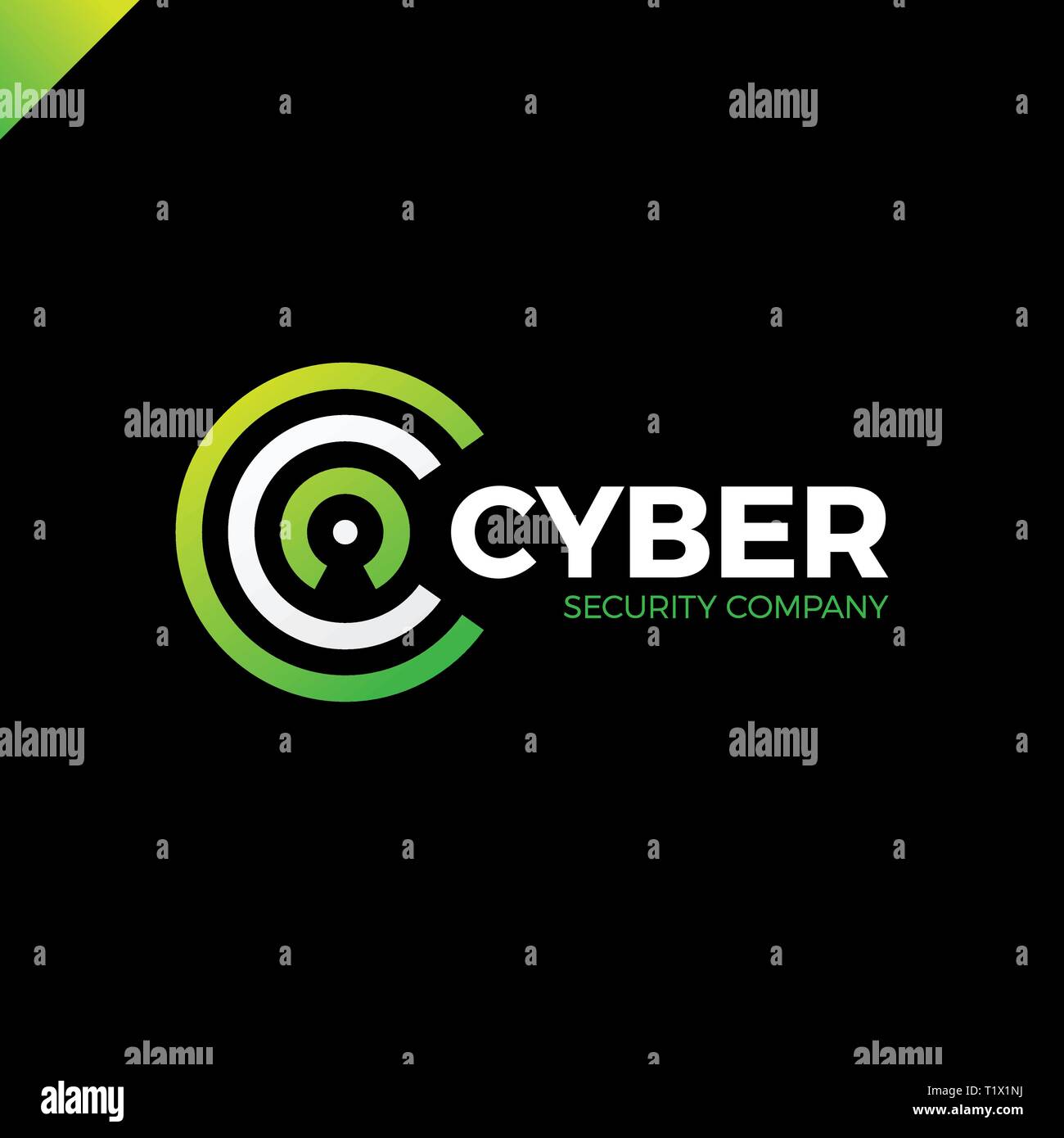 Cyber Security And Defender Line Letter C Logotype Design Template Elements With Dot In Middle 
