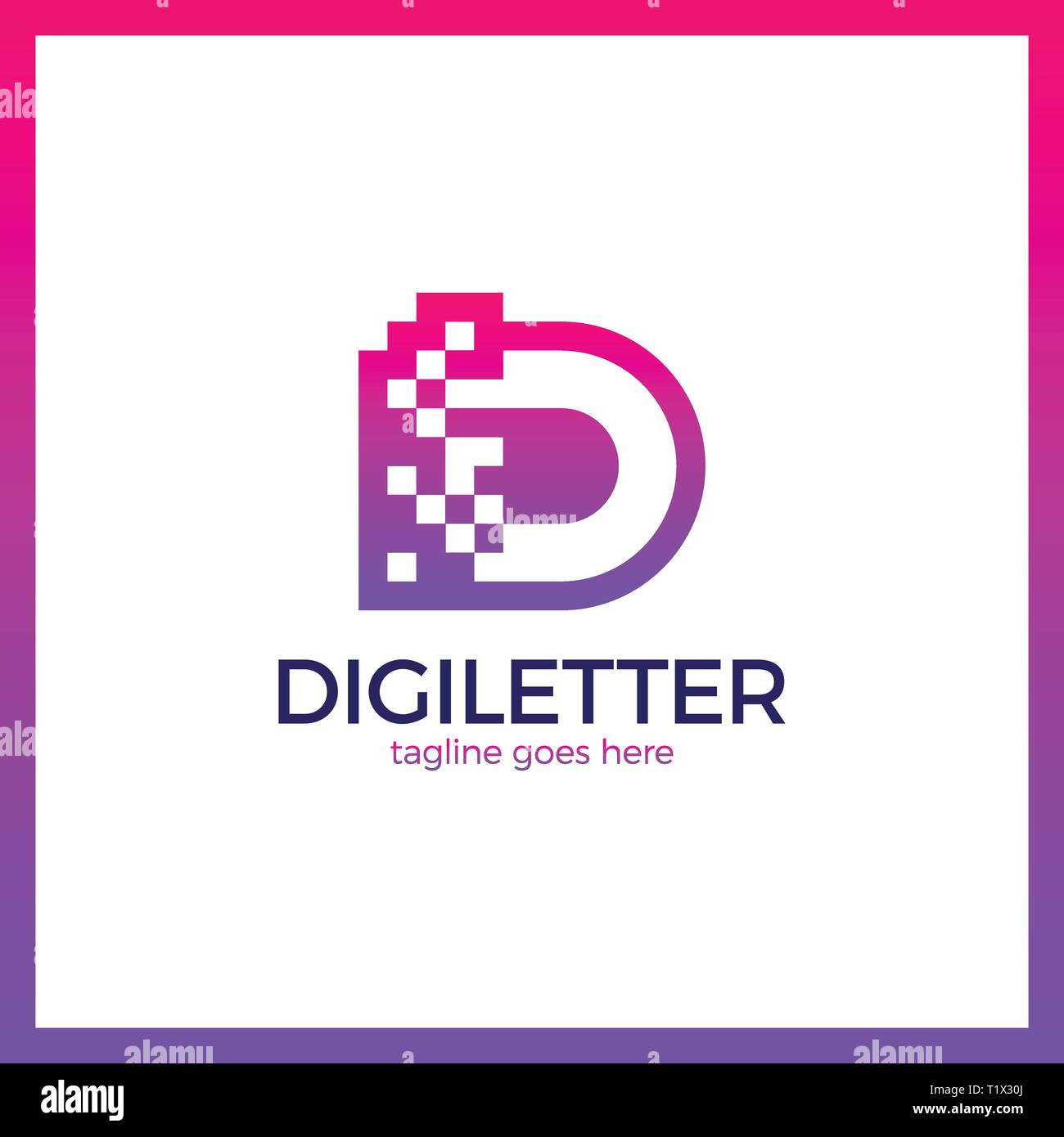 Business corporate letter D logo design vector. digital letter icon for ...