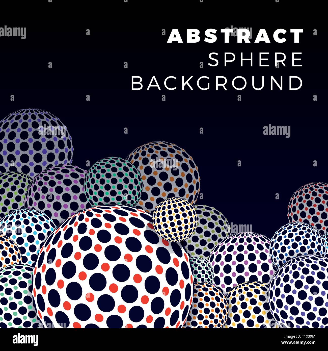 Multicolored decorative balls. Abstract vector illustration Stock Vector