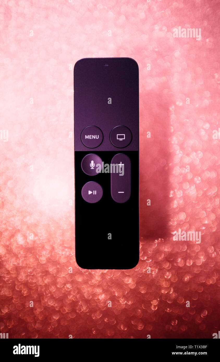 Paris France 25 Mar 19 Modern Sparkle Holiday Red Background With Remote Control Of Apple Tv 4k Player With Siri Assistant Browsing Apple Tv Plus Subscription Film Series Documentaries Stock Photo Alamy Paris France 25 Mar 19 Modern Sparkle Holiday Red Background With Remote Control Of Apple Tv 4k Player With Siri Assistant Browsing Apple Tv Plus Subscription Film Series Documentaries Stock Photo Alamy