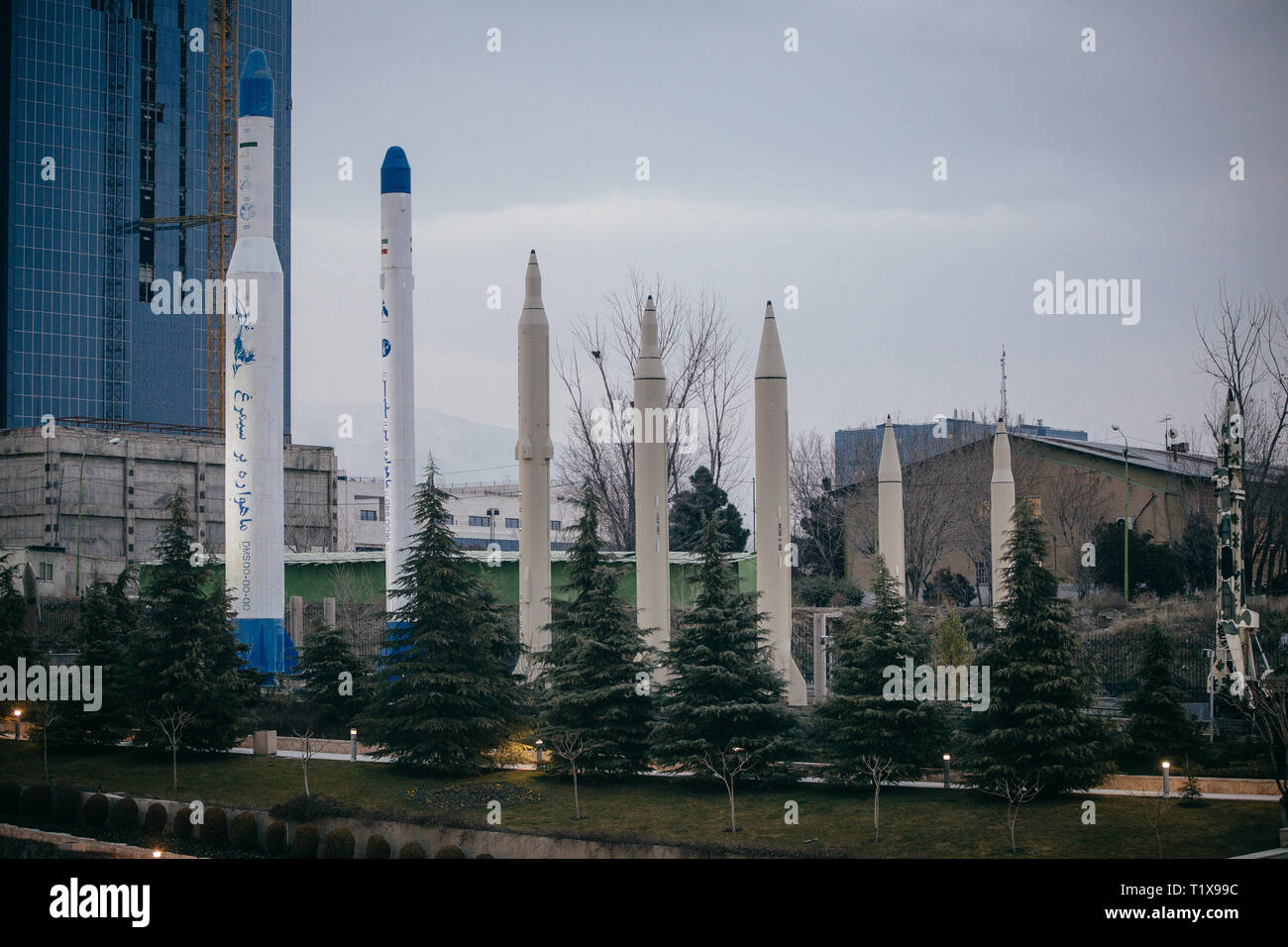 Missles in museum, museum of islamic revolution and holy defence Stock Photo