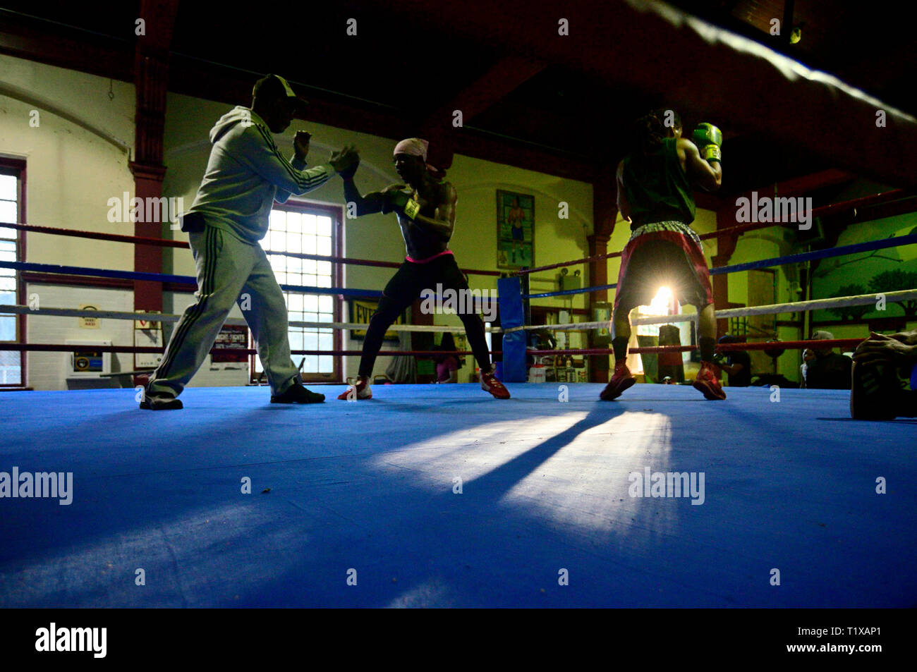 Happy Hollow boxing gym at the oldest recreation center of the city, in the Germantown