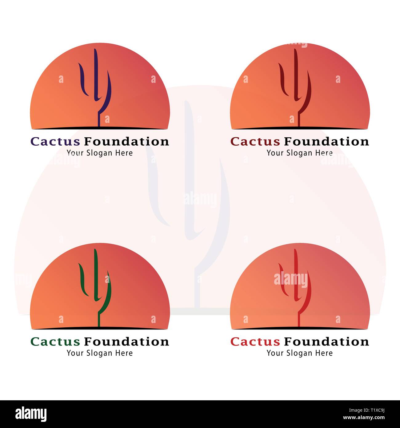 This logo has a cactus plant. This logo is suitable for use as a ...