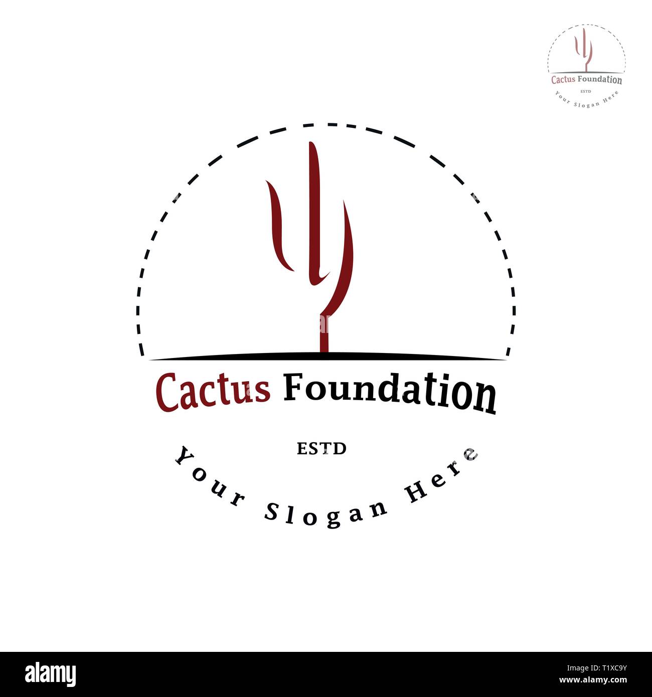 This logo has a cactus plant. This logo is suitable for use as a ...