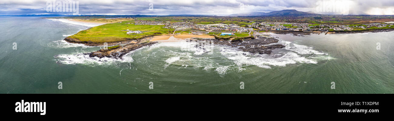 Aerial view of Bundoran and Donegal Bay - Ireland. Stock Photo