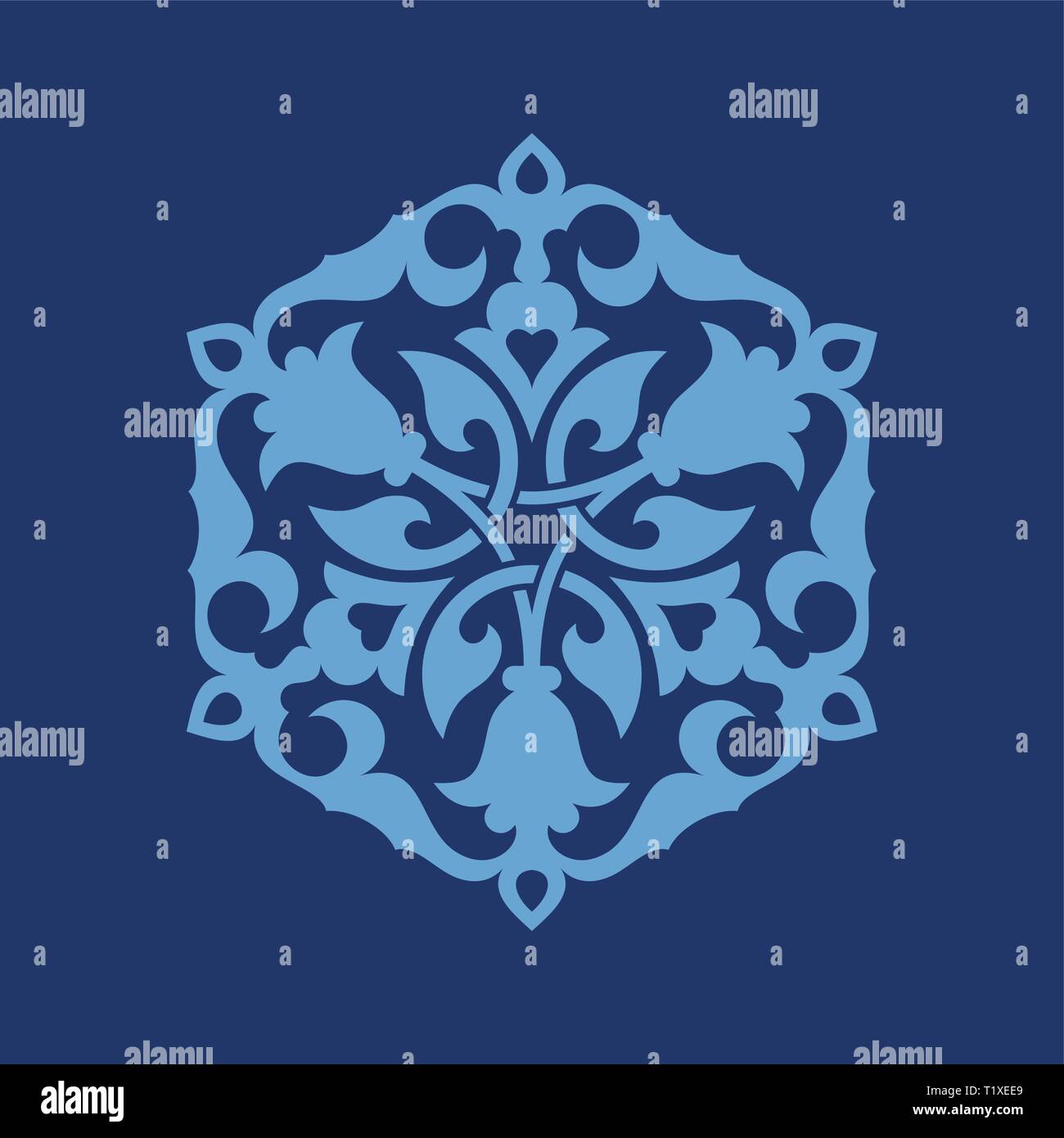 Inspired by the Ottoman decorative arts pattern designs Stock Vector