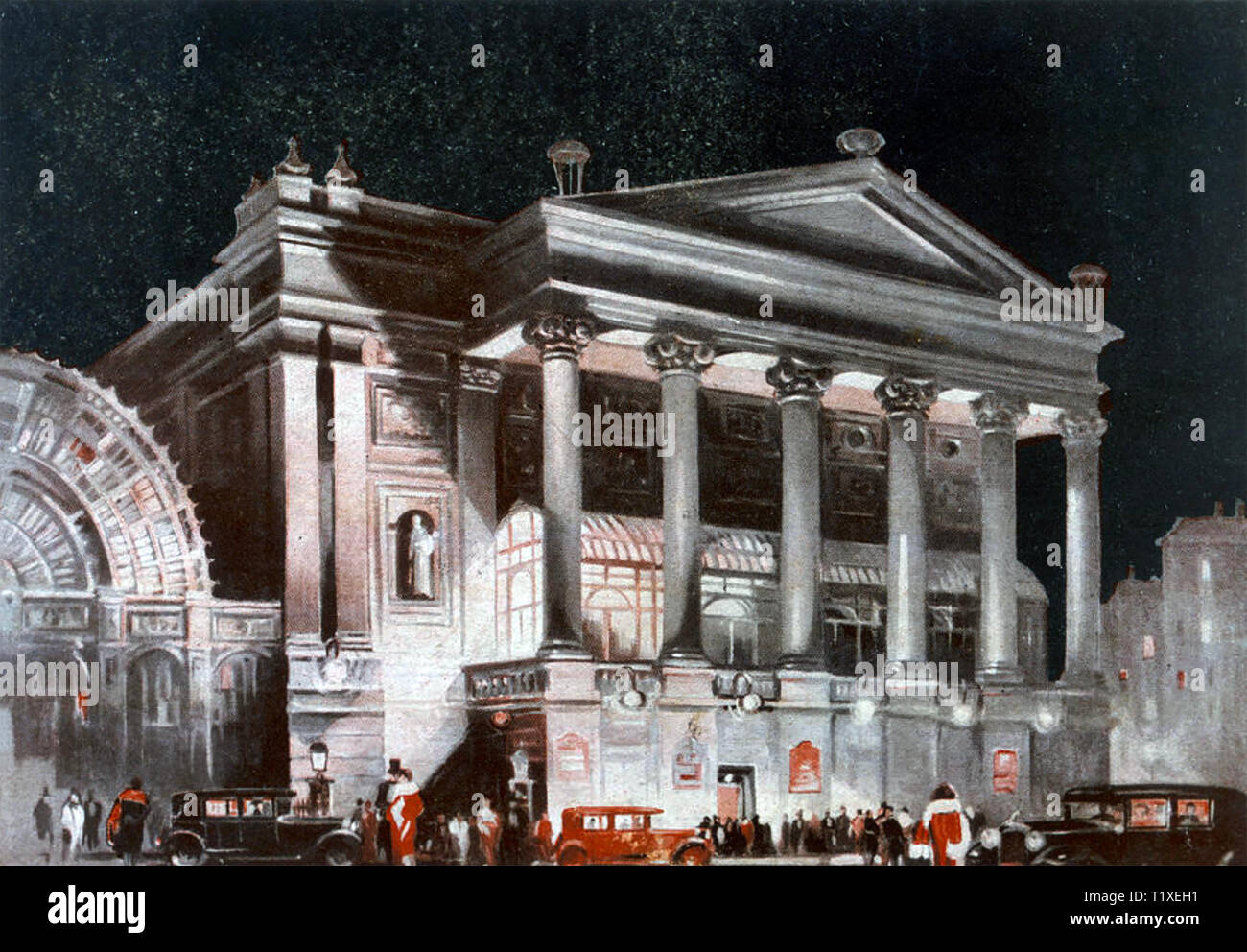 ROYAL OPERA HOUSE, Covent Garden, London, on a fashionable night in the 1920s Stock Photo