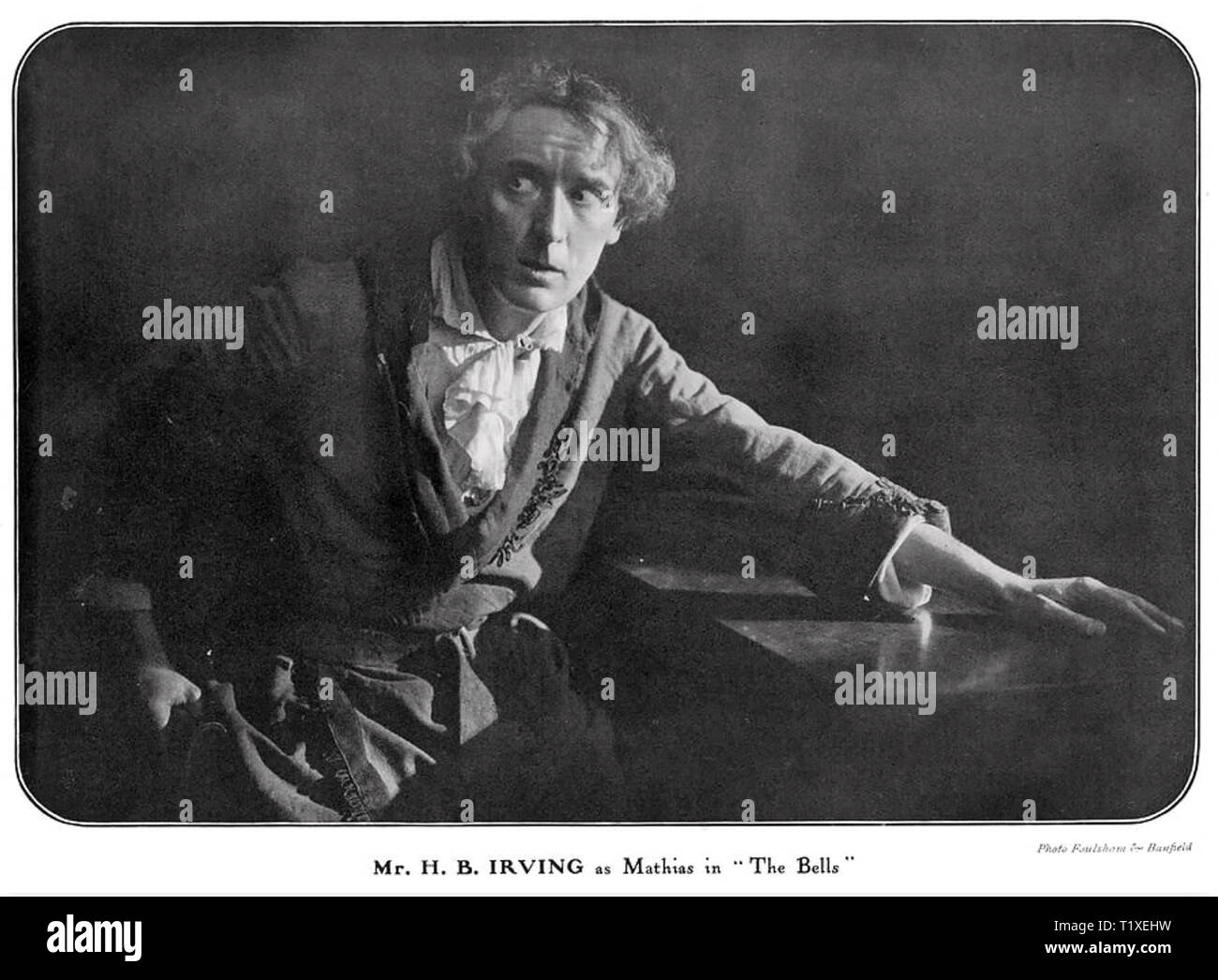 HARRY IRVING (1870-1919) English stage actor so of Sir Henry Irving. Here as Mathias in The Bells in his 1905 production Stock Photo